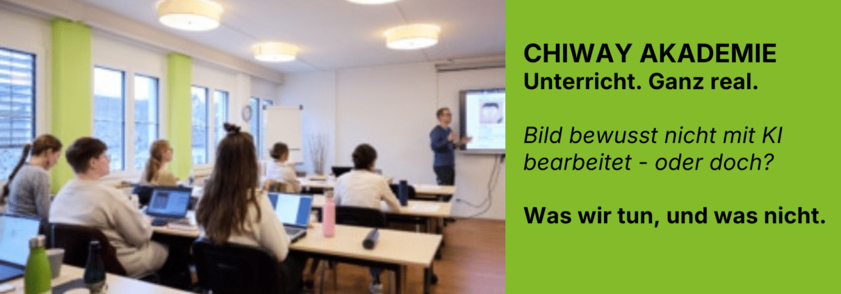 Studierende im Klassenzimmer der Chiway. Bild ohne KI